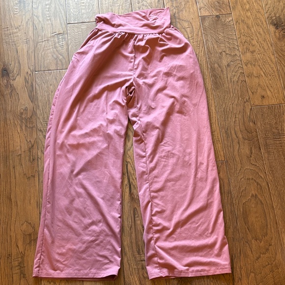 UEU Pink and Cream Wide-Leg Pants set of two - Picture 5 of 6